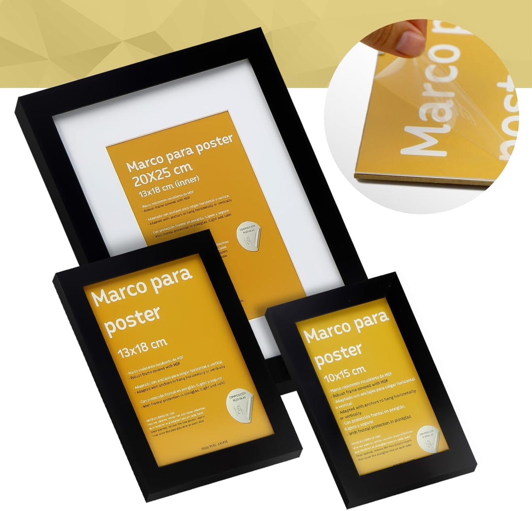 Nacnic 10-er Set Klassische Rahmen zum Schutz und Anzeige von Fotos, Diplome, Poster, Kunstdrücke in