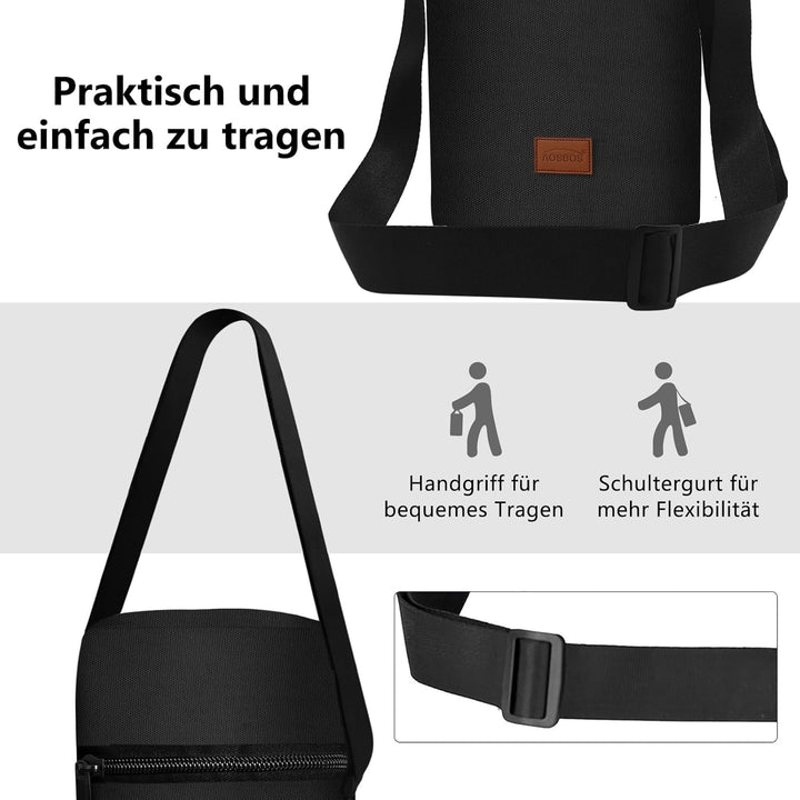 Aosbos Grosse Kühltasche für 1,5L Weinflasche Champagner Flaschenhalter mit verstellbarem Schultergu