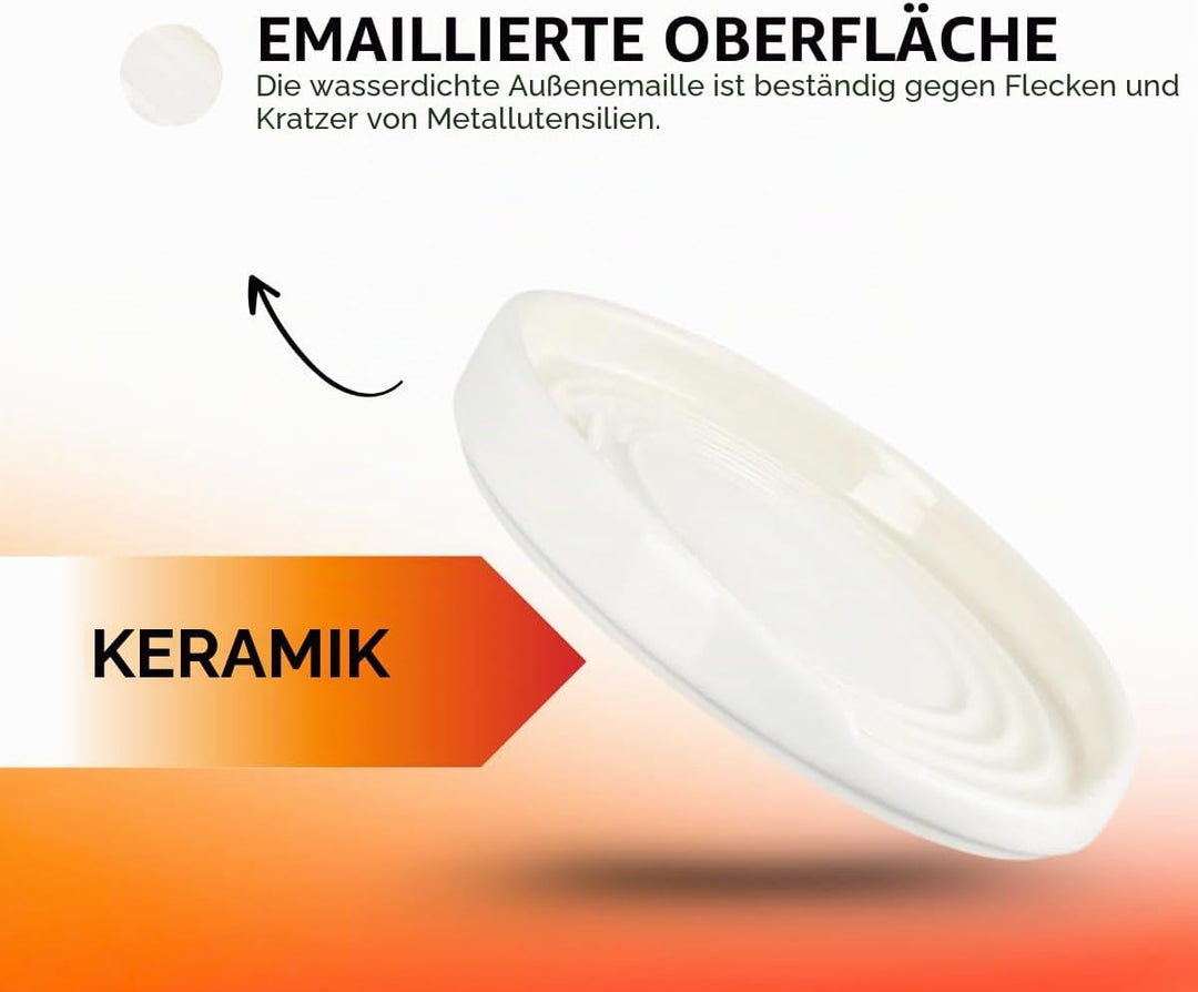 Le Creuset ovale Löffelablage aus Steinzeug, Meringue, 71507157160099, Breit, Meringue
