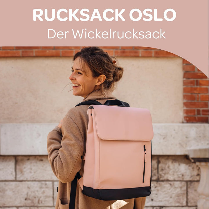 Béaba, Wickeltasche, Rucksack, Wasserdicht Altrosa, Altrosa