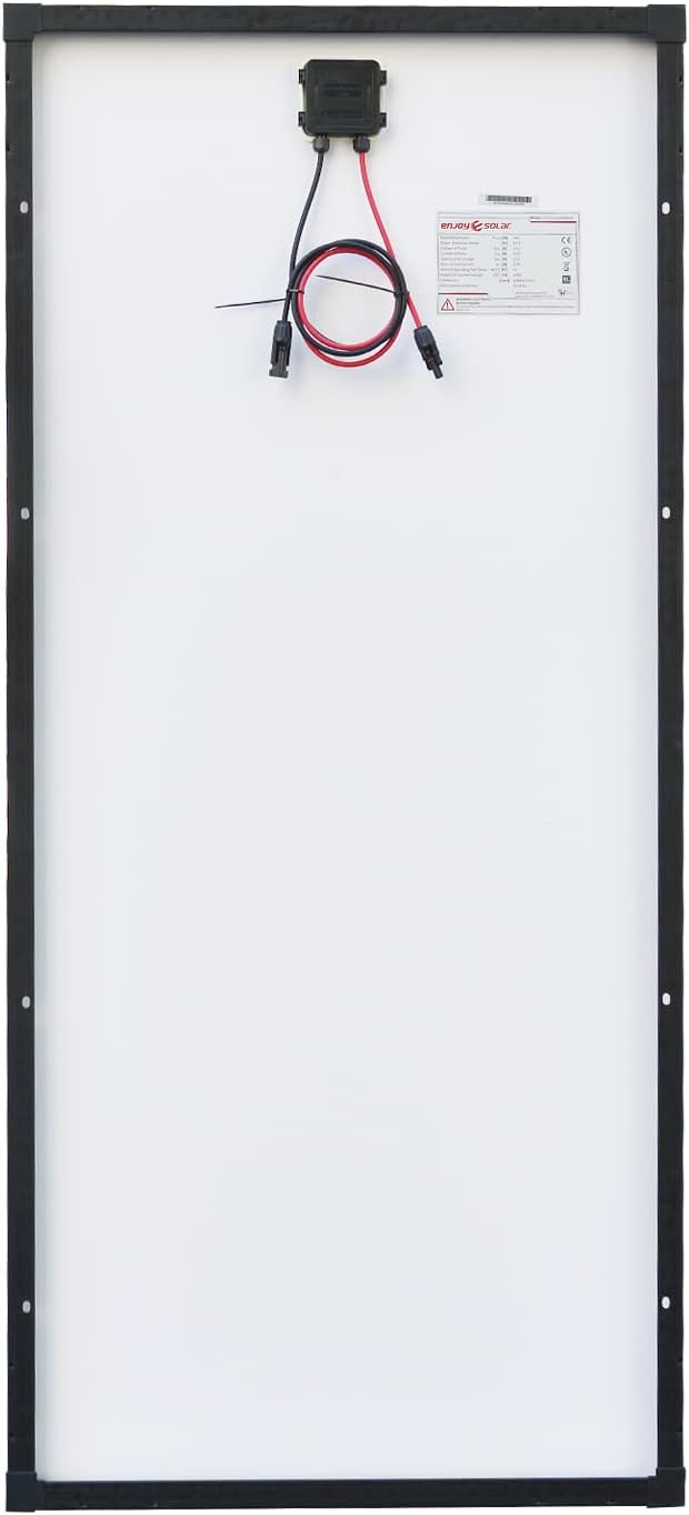 enjoy solar® 180W 12V Monokristallines Solarmodul, PERC 9BB - Solarpanel ideal für Wohnmobil, Balkon