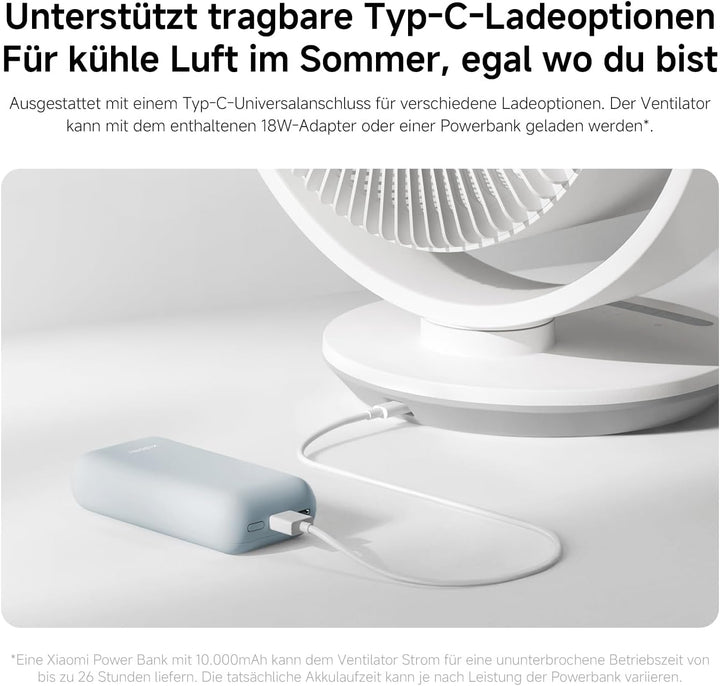 XIAOMI Smart Desktop Air Circulation Fan - Tischventilator mit 1180m³/h und 3D-Luftverteilung, 100 S