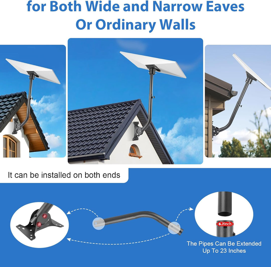 Halterung kompatibel mit Starlink V3, lange Wandhalterung kompatibel mit Starlink V3, Dachhalterung