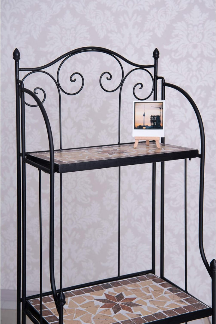 dszapaci Blumentreppe Mosaik 115cm hoch 45cm breit Pflanztreppe Wandregal Garten Metall Mosaik Blume