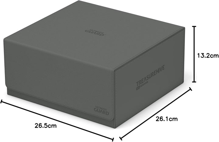 Ultimate Guard Unisex-Adult Treasurehive 90+ Xenoskin Kartenbox 252 x 252 x 125 mm Grau, 252 x 252 x