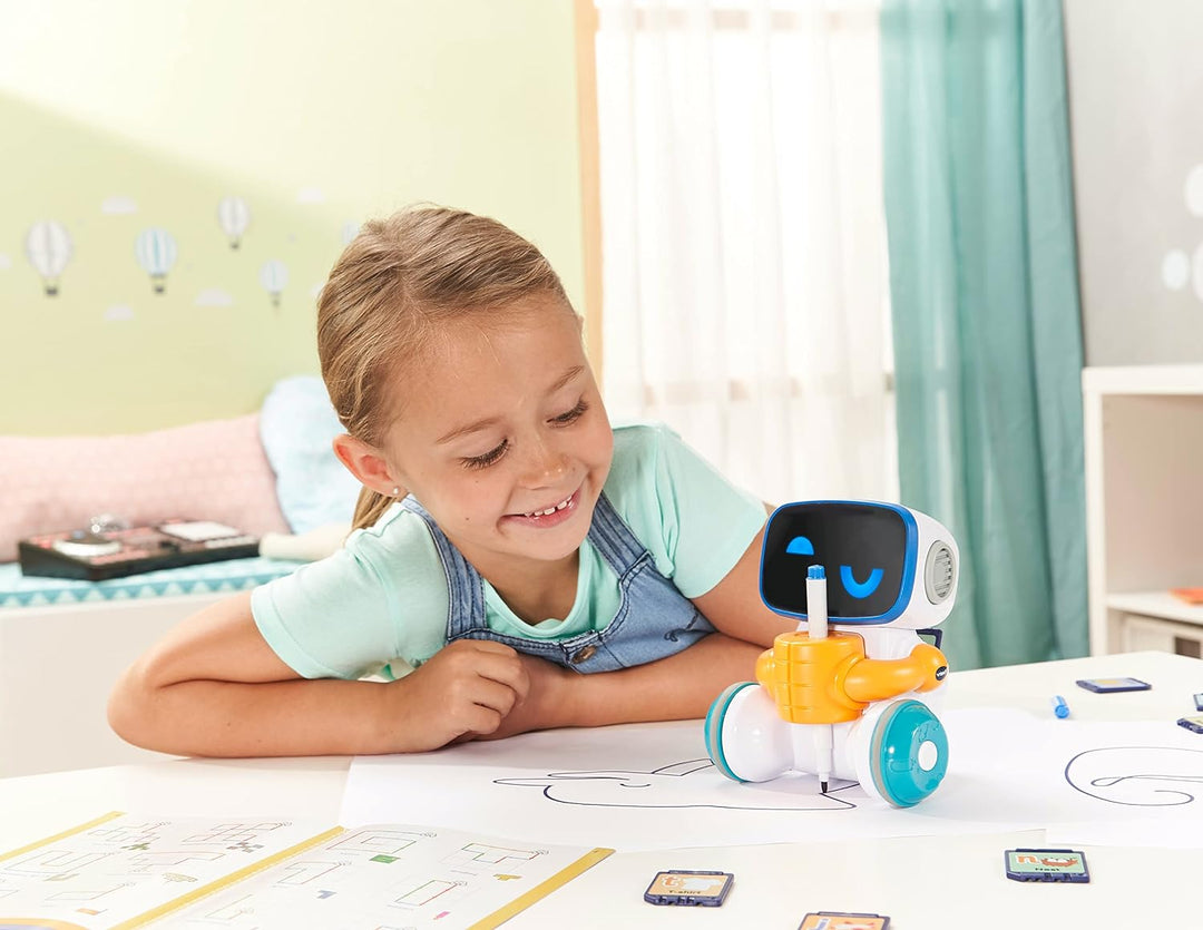 VTech Codi, der clevere Mal-Roboter – Interaktiver Freund, der sich von allein bewegt und mit dem St