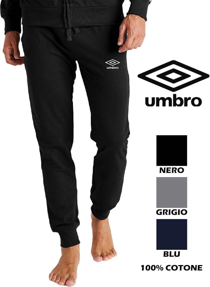 Umbro - Lange Jogginghose, Jogger aus Baumwolle, für Herren, sportlich, ideal für Zuhause, Fitnessst