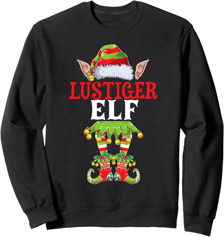 Lustiger Elf Familien Outfit Weihnachten Partnerlook Elfen Sweatshirt