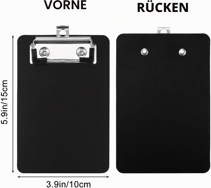 12 Stück Mini Klemmbrett 10X15CM Klein Schreibbrett Clipboard für Hotels, Bar, Kneipe, Restaurant (S