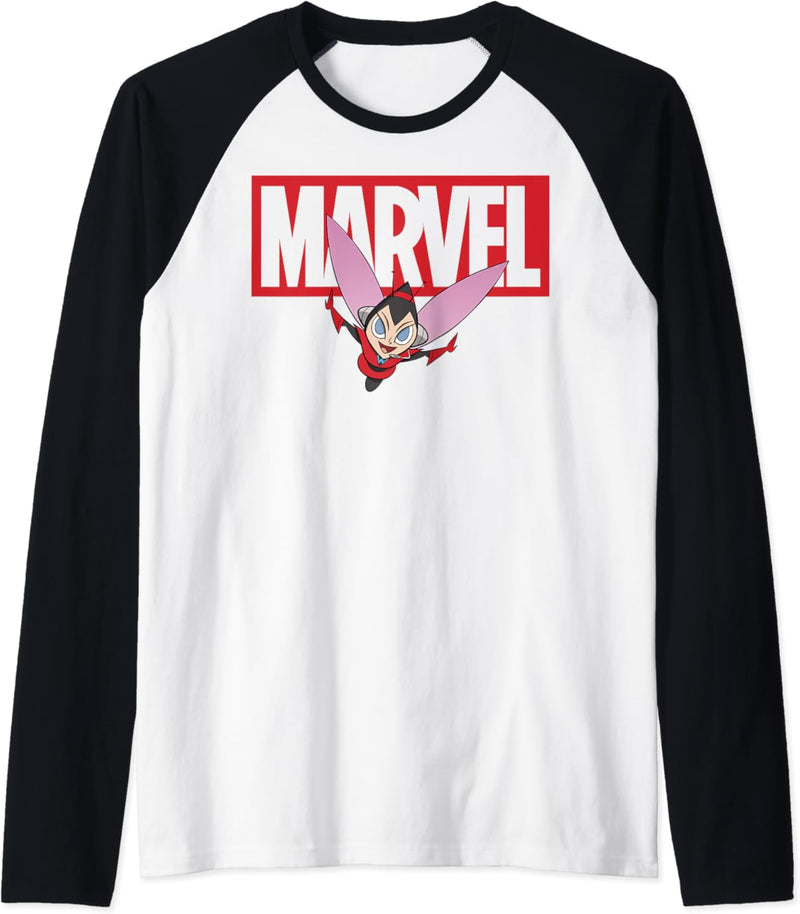 Marvel Avengers The Wasp Logo Doodle Raglan