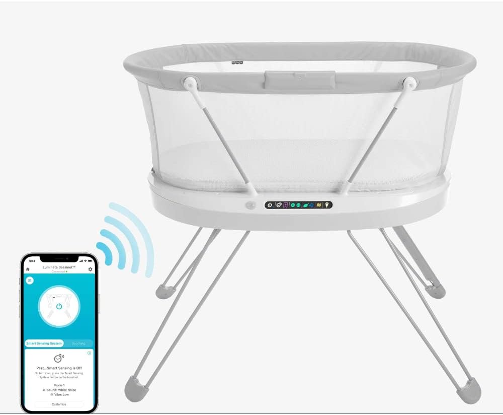Fisher-Price GXL76 - Premium Babybett mit Smart Connect - Einstellbares Babybettchen, für Säuglinge