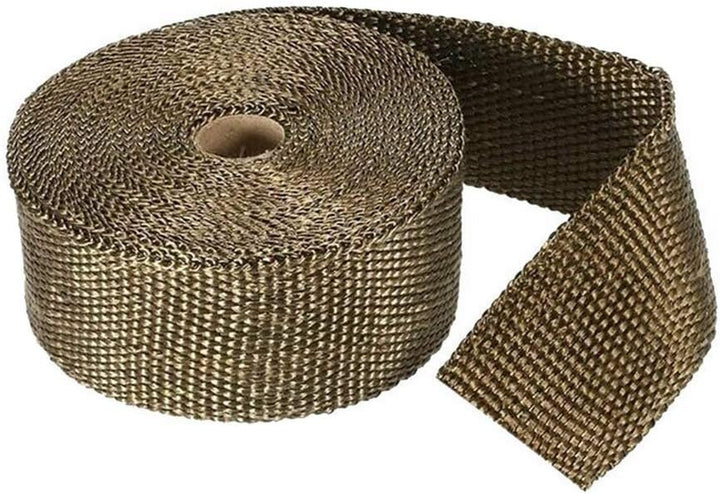 Mintice 5CM X 10M Fiberglas Titan Hitzeschutzband Auspuffband Auspuff Hitze Wickel Schild Hülle Auto