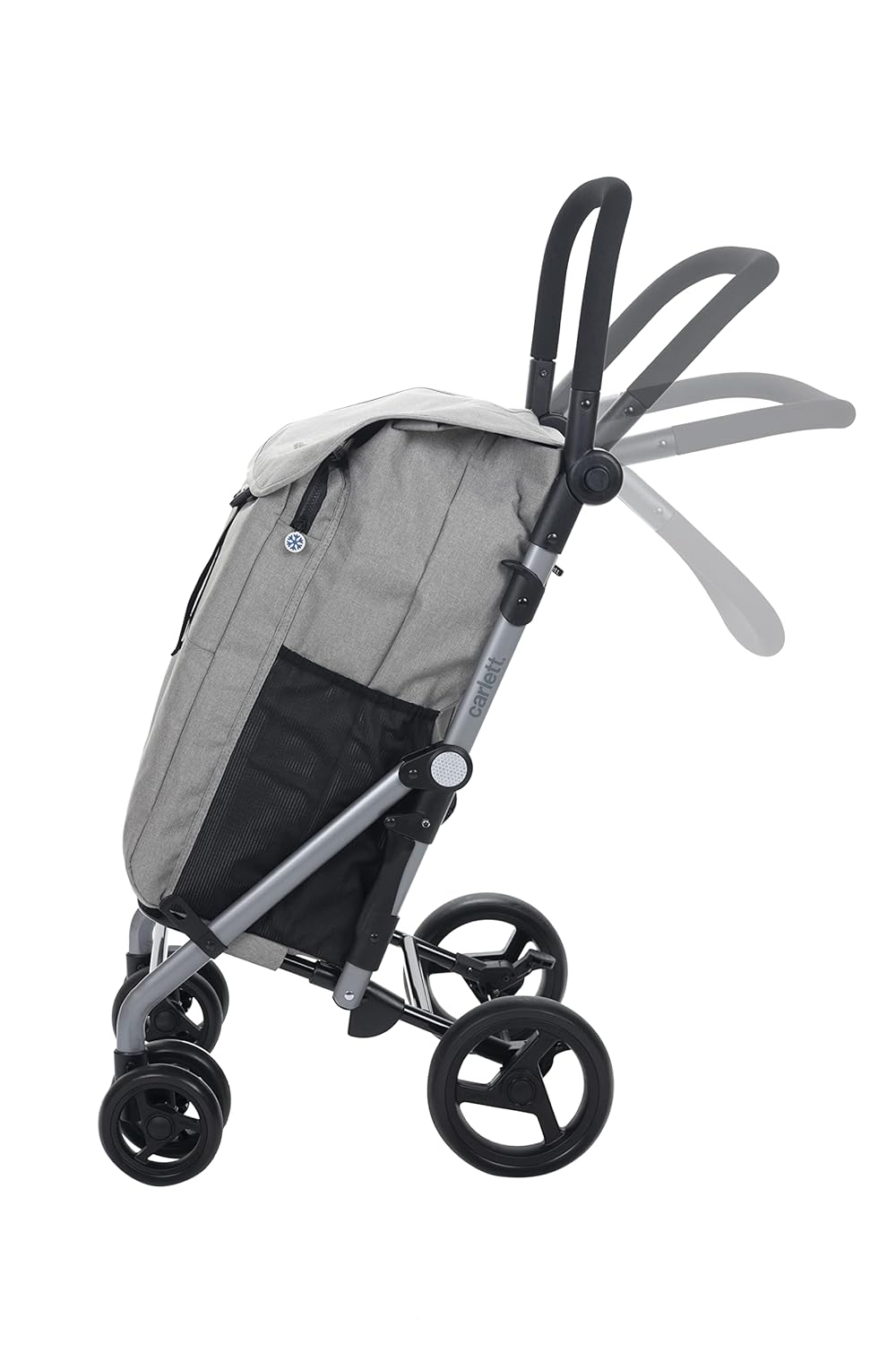 Carlett – Classic Duo | Faltbarer Einkaufswagen mit Gratis-Haken | Robuster Einkaufswagen | 4 Räder