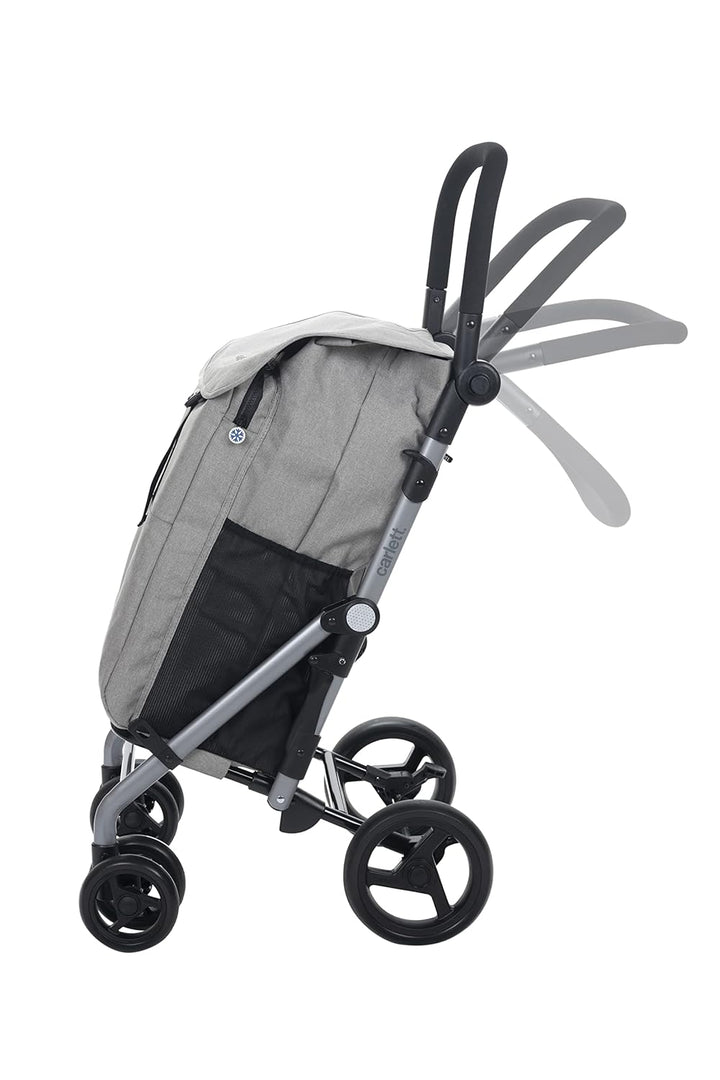 Carlett – Classic Duo | Faltbarer Einkaufswagen mit Gratis-Haken | Robuster Einkaufswagen | 4 Räder