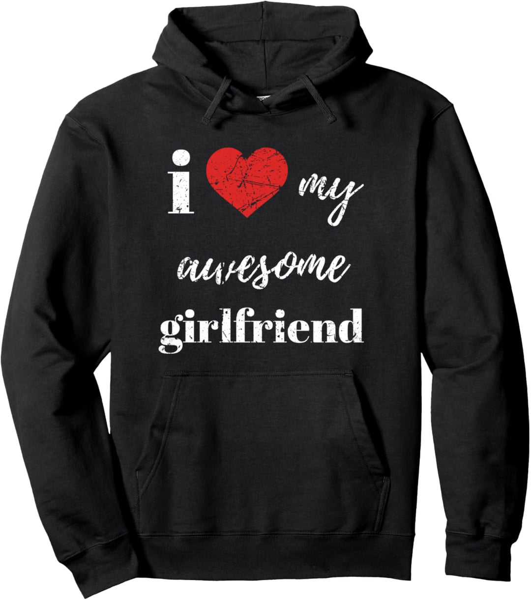 Lustiges Paar passendes Design I Heart My Awesome Freundin Pullover Hoodie