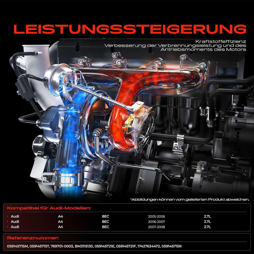 Frankberg Turbolader Abgasturbolader Diesel Kompatibel mit A4 8EC TDI 2.7L 2005-2008 A4 Avant 8ED TD
