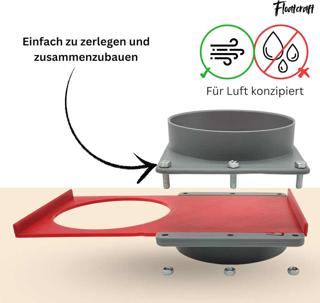 Absperrschieber DN110 für HT-Rohre – robustes Blastgate, DN110