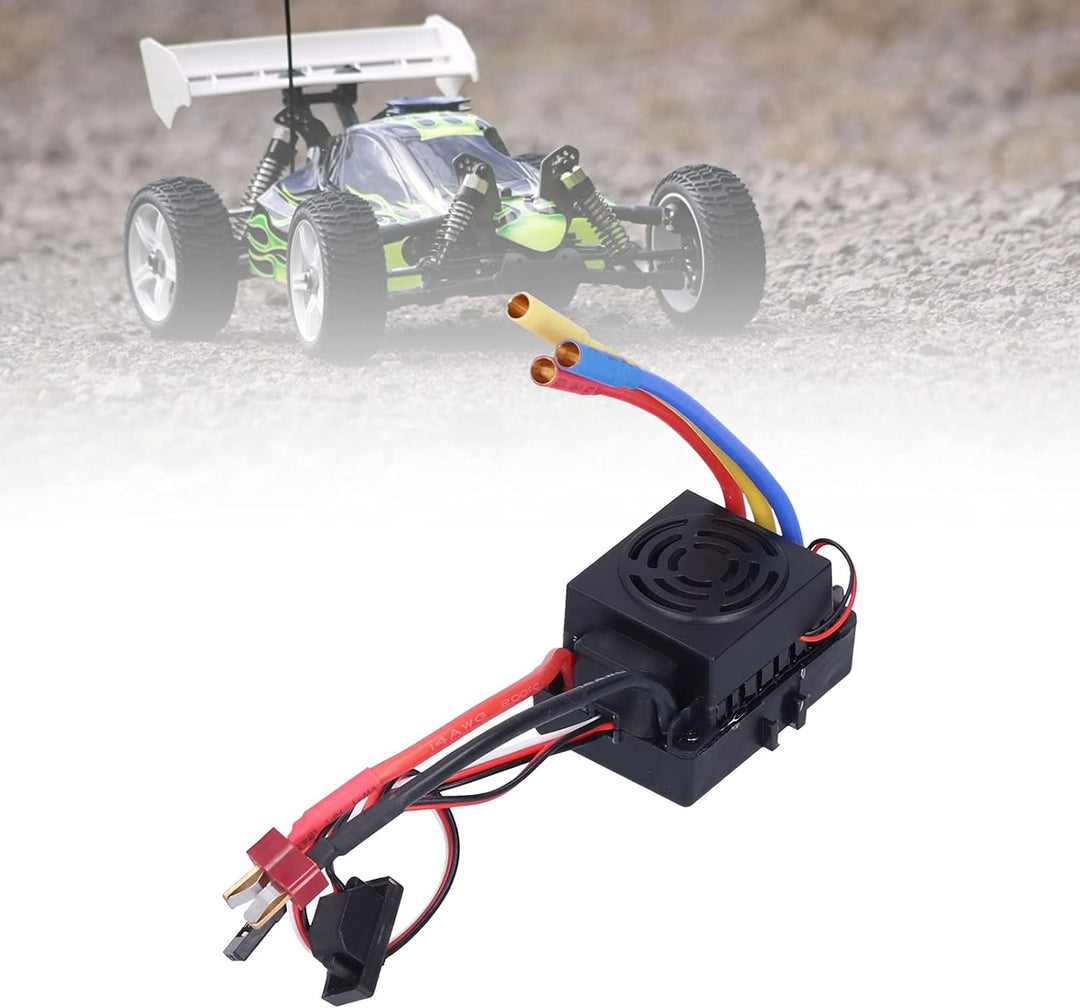 1/10 RC ESC, Exzellente Beschleunigung Brushless ESC mit 60A ESC für 2‑3S Li‑Po / 4‑9S NI‑Mh NI‑Cd A