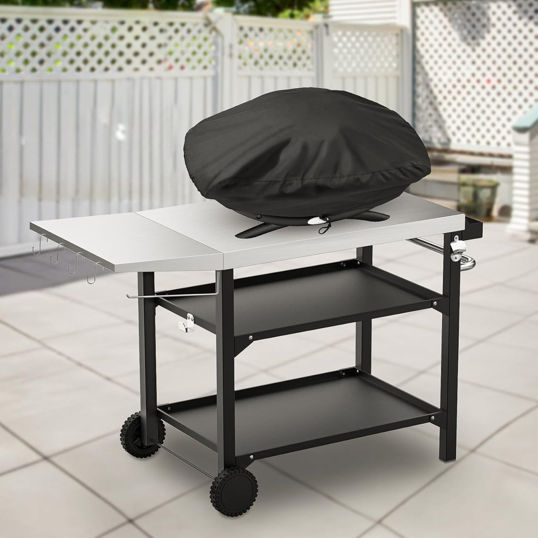 onlyfire BBQ Grillabdeckung Abdeckhaube passt für Weber Baby Q, Q200 Q220 und Q2000 Gas-Grills, schw