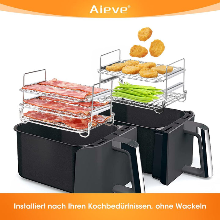 AIEVE Heissluftfritteuse Grillrost kompatibel mit Ninja Foodi Heissluftfritteuse AF400EU 9,5L Multif
