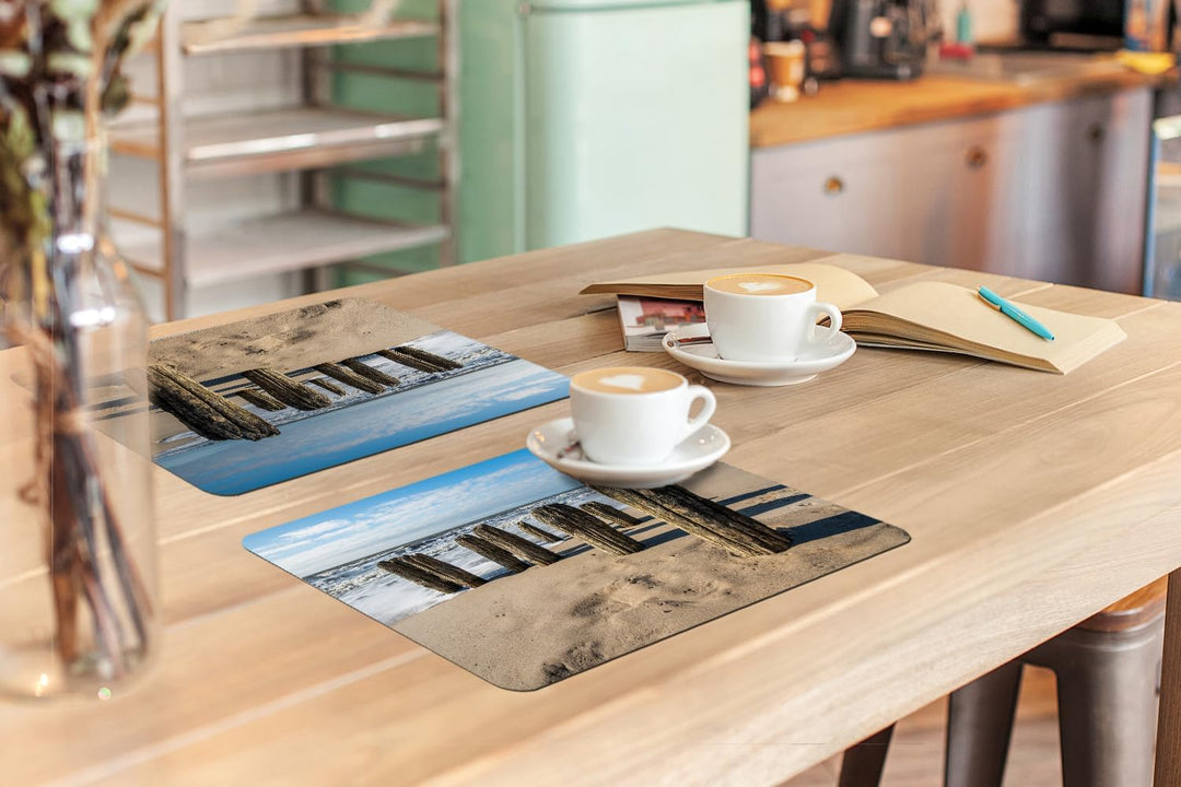 KitchenYeah© Platzsets Abwaschbar 6-Teilig 45x30 cm Tischsets Platzdeckchen rutschfeste Platzset Unt