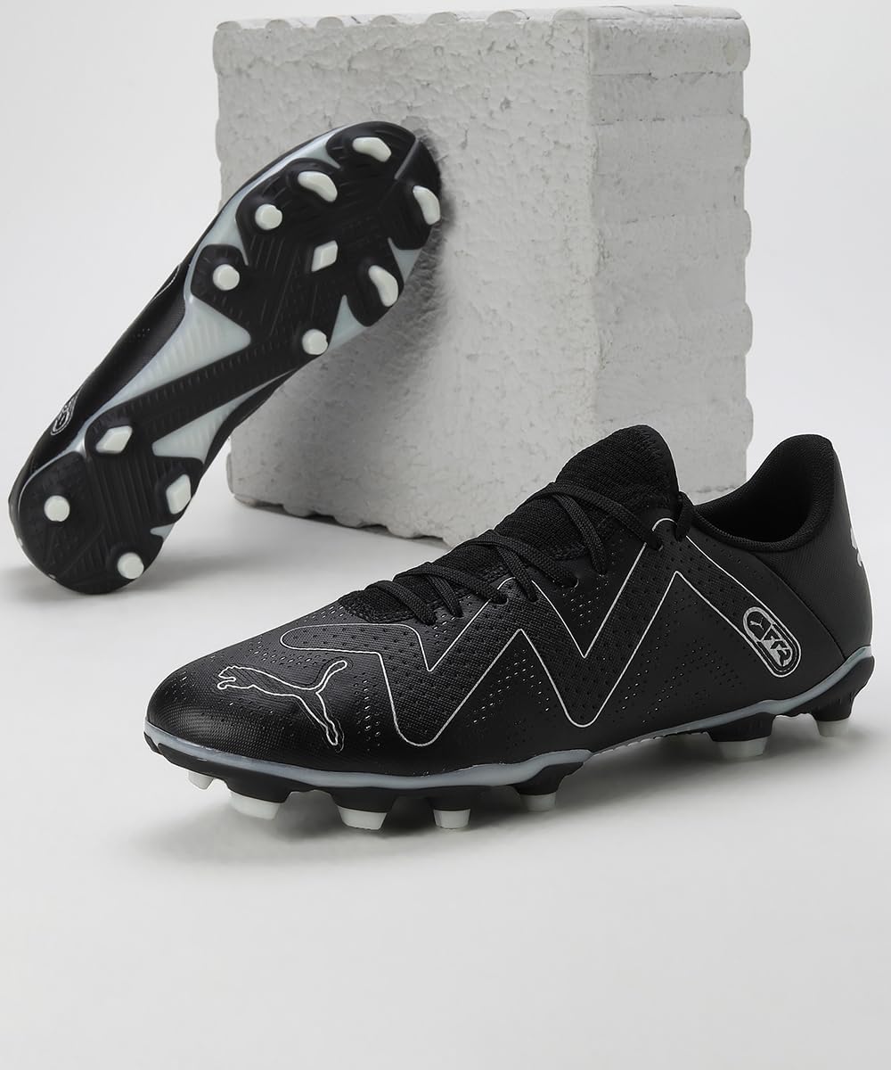 PUMA Herren Future Play Fg/Ag Fussballschuh 42.5 EU Puma Black Puma Silver, 42.5 EU Puma Black Puma