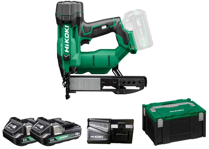 HiKOKI Akku-Klammergerät - 18 V, 13-40 mm, Li-Ion, LED-Licht, werkzeuglose Tiefeneinstellung, Luftfe