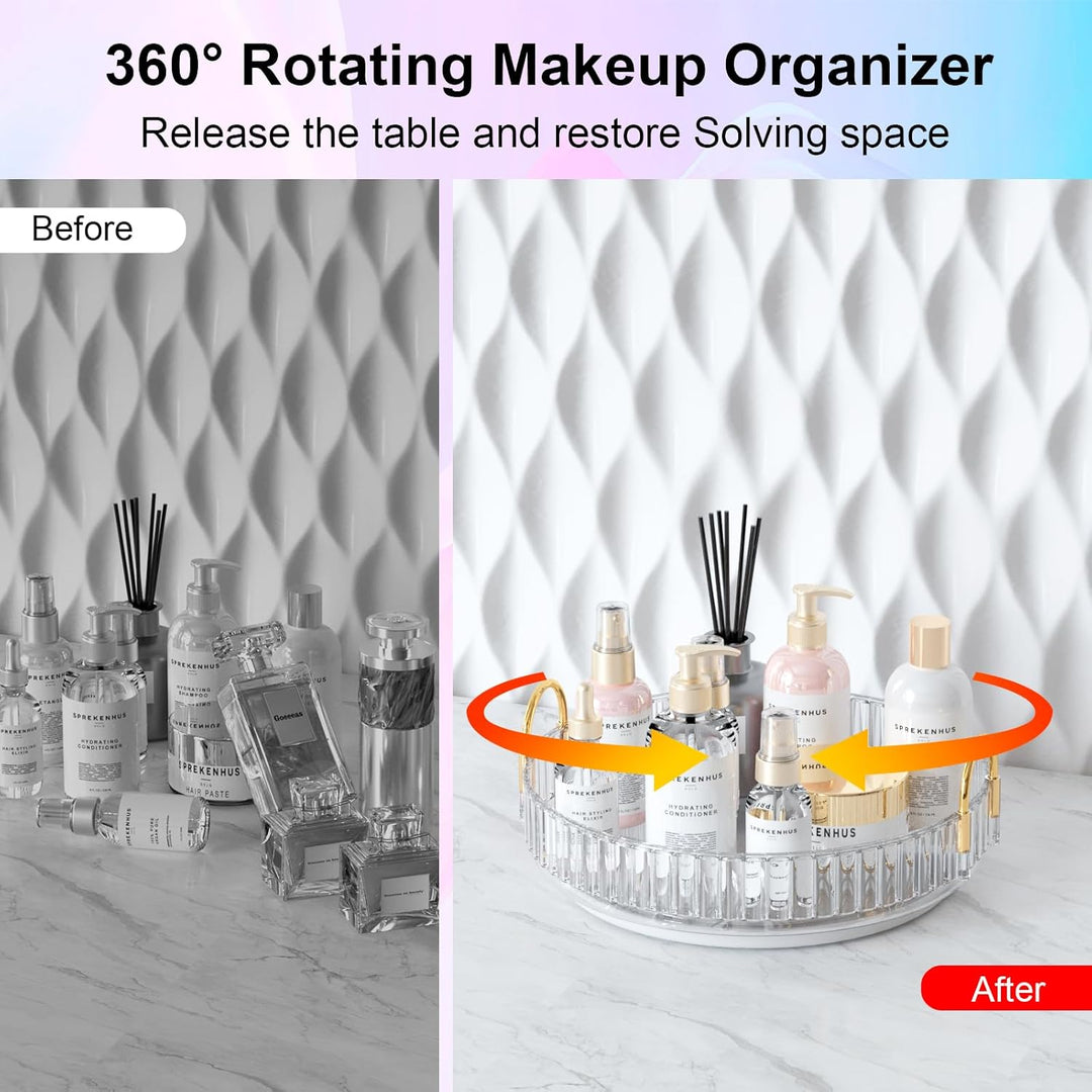 MOACC Make Up Kosmetik Organizer, 360° Drehbar Aufbewahrung, Schmink Organizers für Dresser Schminkt