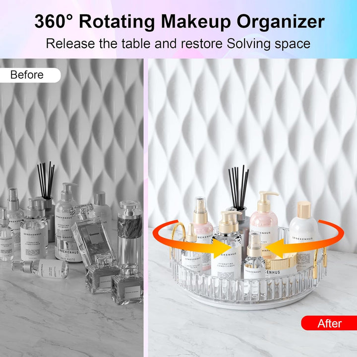 MOACC Make Up Kosmetik Organizer, 360° Drehbar Aufbewahrung, Schmink Organizers für Dresser Schminkt