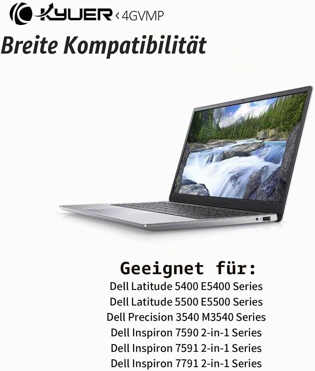 K KYUER 68Wh 4GVMP Laptop Akku Replacement für Dell Latitude 5400 E5400 5410 E5410 5500 E5500 5510 E