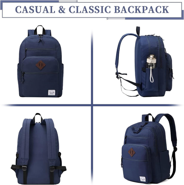 Rucksack Herren Dame, VASCHY Schulrucksack Teenager Kinder 21L Handgepäck Blau, Blau