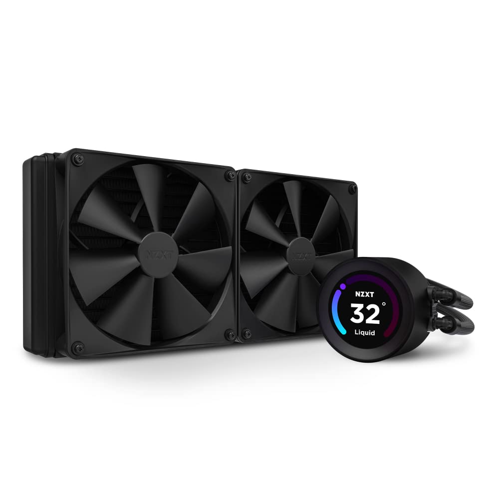 NZXT Kraken Elite 280 - RL-KN28E-B1-280mm AIO CPU Wasserkühlung - 2,36" LCD Display 640x640-2x120mm