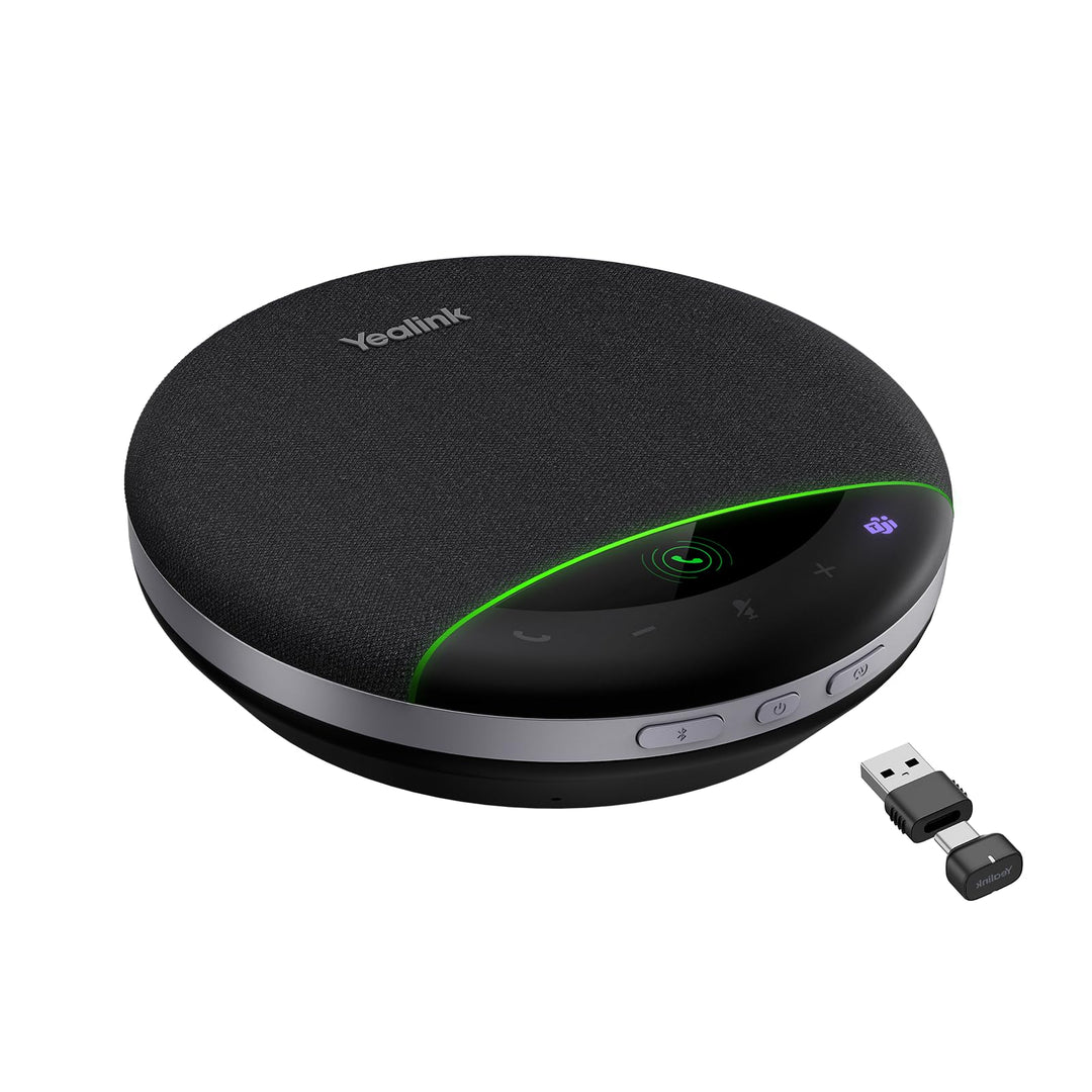 Yealink SP96 Bluetooth Konferenzlautsprecher mit Dongle, Tragbarer Lautsprecher mit 30 m Reichweite,