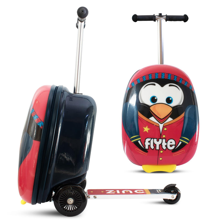 Flyte Scooter Koffer - 2-in-1, 45 cm Reisekoffer Kinder, 25 Liter Fassungsvermögen Kinderkoffer Hand