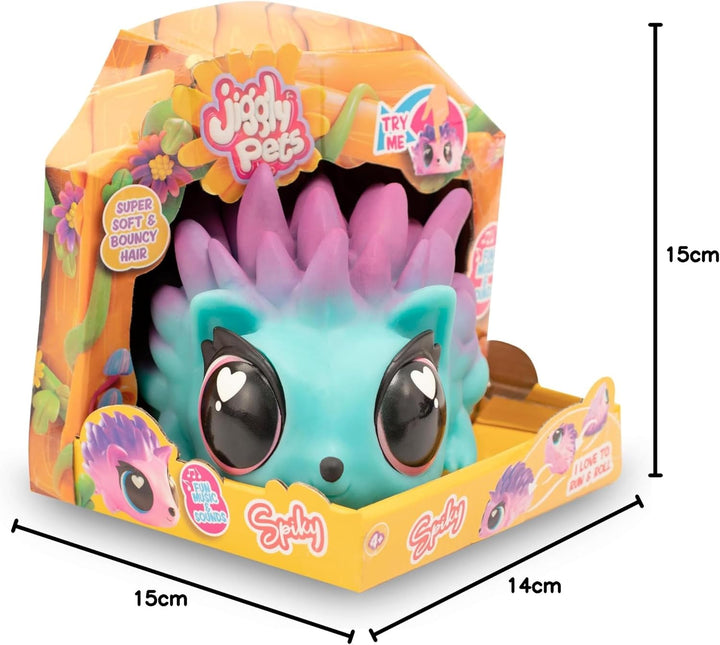 Famosa Jiggly Pets – My Spike Pet – Spiky the Hedgehog, interaktiver Igel, weicher Gummi, singend, g