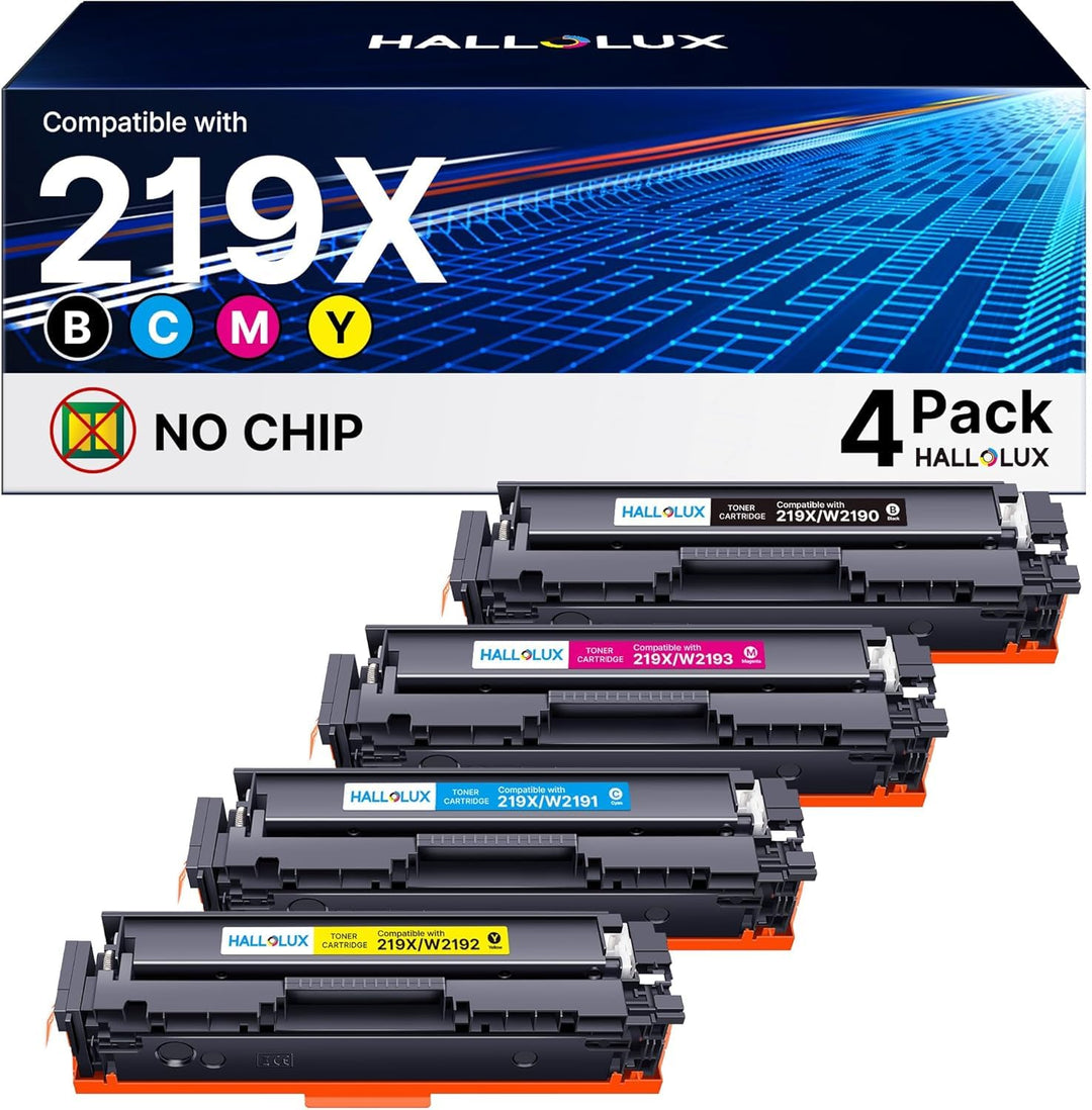 HALLOLUX 219X Toner Set Kompatible für HP 219X 219A für HP Color LaserJet Pro MFP 3302FDWG 3202DW 33