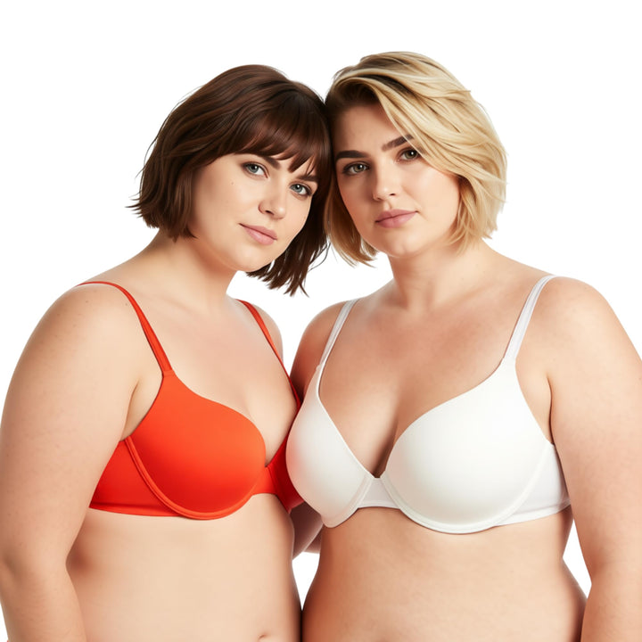 Curve Muse Damen Übergrösse Vollständige Abdeckung Bügel vorne schliessen BHs-1PK oder 2PK 70D Elfen