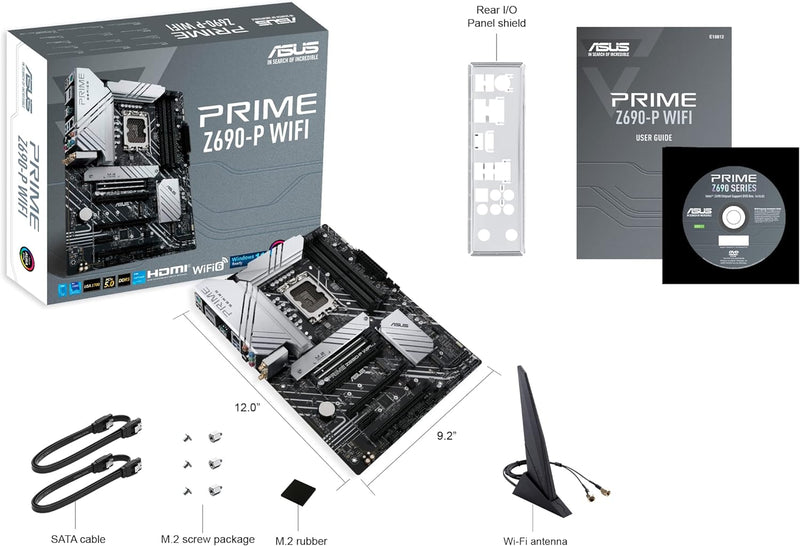 ASUS PRIME Z690-P WIFI Gaming Mainboard Sockel Intel LGA 1700 (Intel Z690, ATX, PCIe 5.0, DDR5-Speic