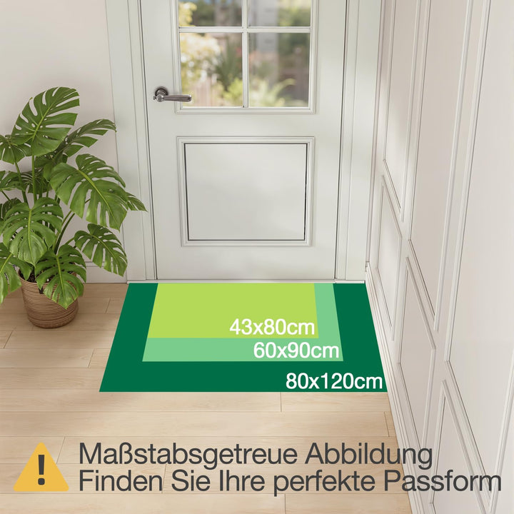 LUMI Schmutzfangmatte 80x120cm, Fussmatte Innen, rutschfest Dunkelgrau | Fängt Schmutz und Feuchtigk