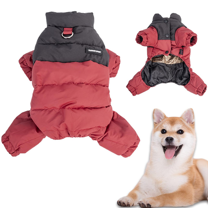 Winter-Hundemantel mit Stehkragen, winddicht, wasserdicht, warme Hundejacke für kaltes Wetter, vierb