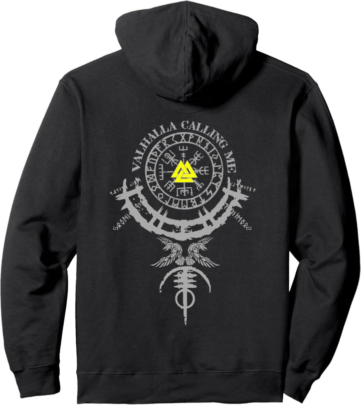 Valhalla Calling Me Keltischer Kompass Vegvisir Wikinger Pullover Hoodie