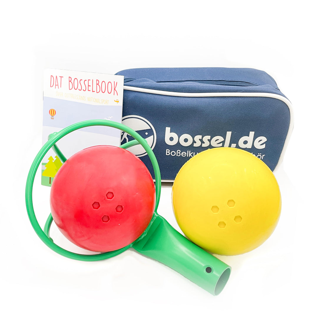 Carls Bosselset Bosselkugeln 2 Stück, Kraber und Tasche gelb/rot, gelb/rot