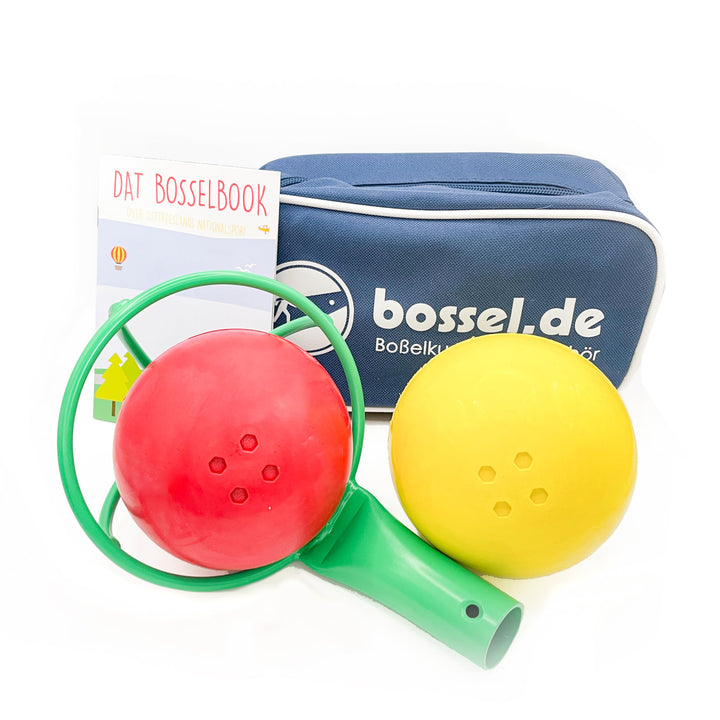 Carls Bosselset Bosselkugeln 2 Stück, Kraber und Tasche gelb/rot, gelb/rot