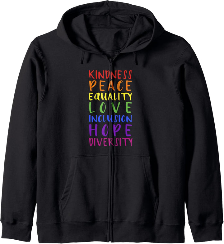 Regenbogen Peace Love für Schwule, Lesben und Transgender Kapuzenjacke