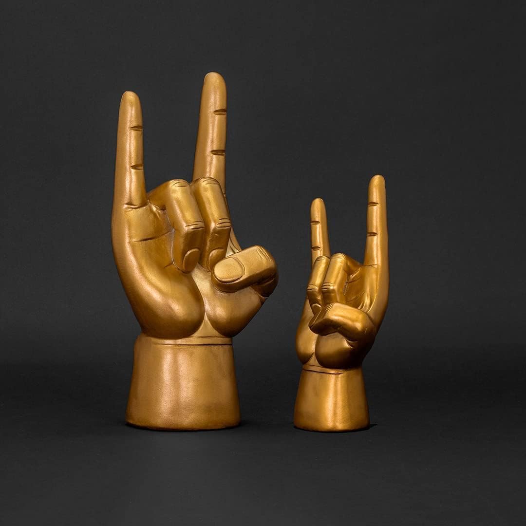 Luckies of London Mini-Rock Salute-Zubehör, goldfarben, 18 x 9 x 6 cm Rock On Mini, Rock On Mini