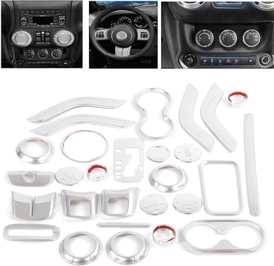 Autoinnenausstattung Zubehör Trim Kit 28 Stück für Jeep Wrangler JK JKU 2 Türer 4 Türer 2011-2018 In