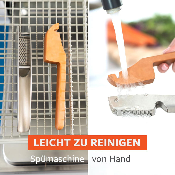 Full Circle Crushed It Knoblauchpresse mit integriertem Schaber - Manuelle Presse für mehrere Knobla
