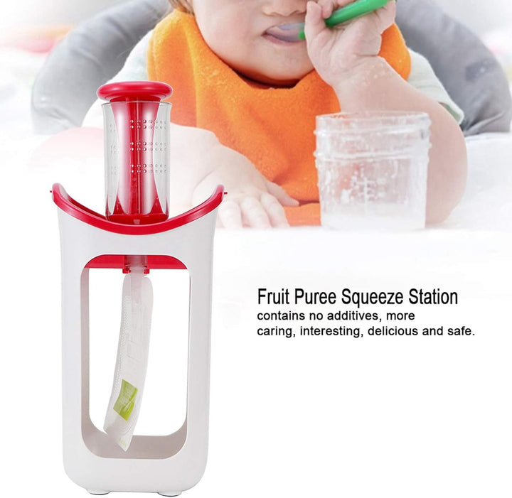 Nivvity Squeeze Station, Squeeze Station Press Store System Tragbare Kinder Obstpüree Squeezer Leben
