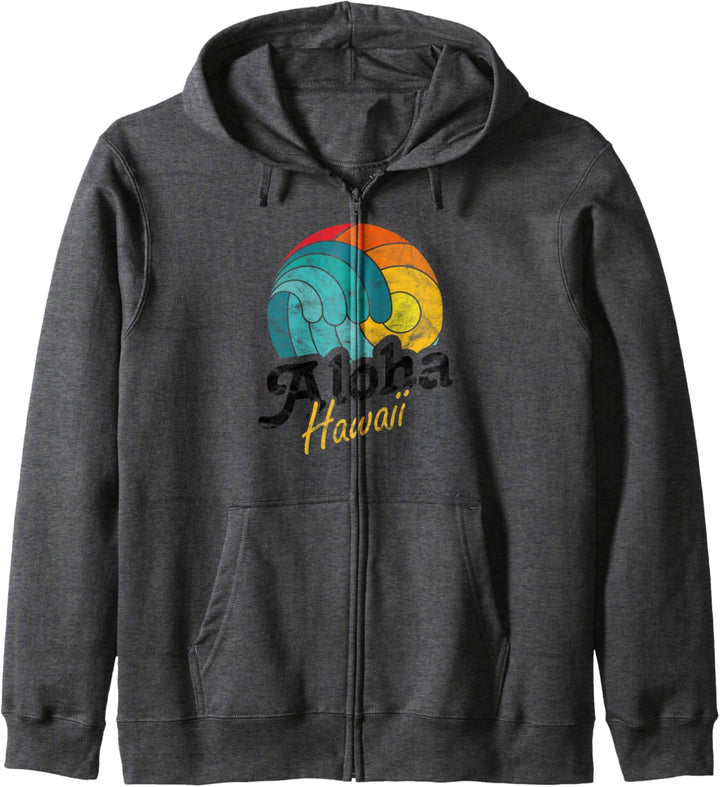 Surf Aloah Hawaii Surfer Surfing Big Wave Bali Geschenk Kapuzenjacke