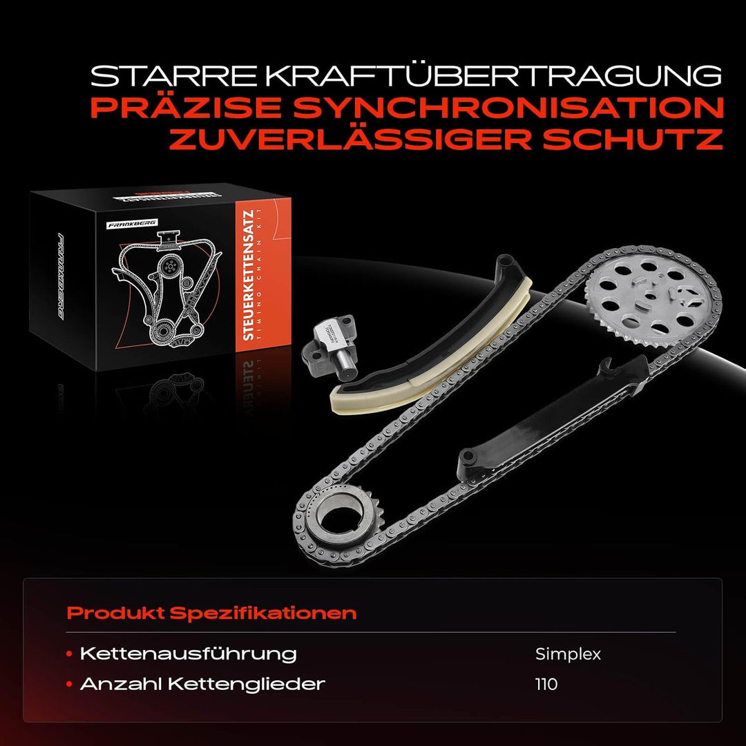 Frankberg Steuerkettensatz Kompatibel mit Cabrio City-Coupe Crossblade Fortwo 450 R-o-a-d-s-t-e-r 45